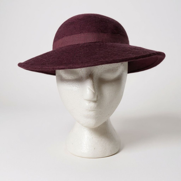 Vintage Geiger Wool Felt Fedora Hat Purple Plum Austria Elegant European Small - Picture 1 of 16